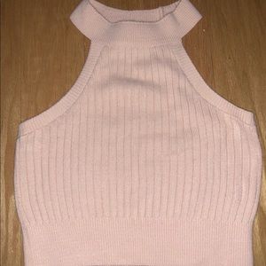 Forever 21 Pink Knit Halter Top